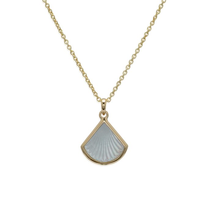 Unique Carved Mother of Pearl Necklace