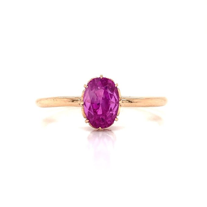Antique Ruby Solitaire Ring