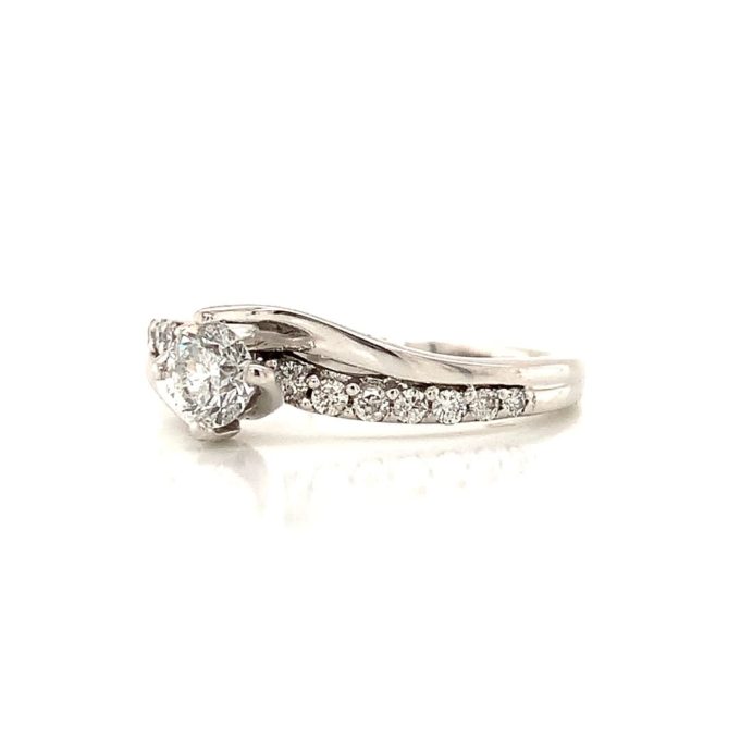 White Gold Diamond Solitaire Ring - Image 3