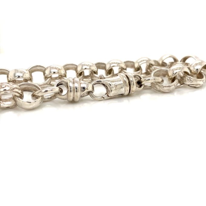 Sterling Silver Chunky Belcher Link Bracelet - Image 2