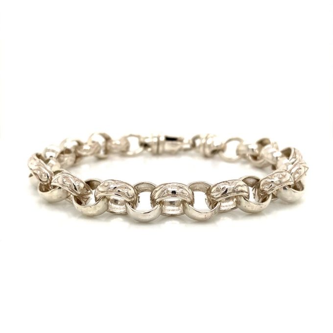 Sterling Silver Chunky Belcher Link Bracelet