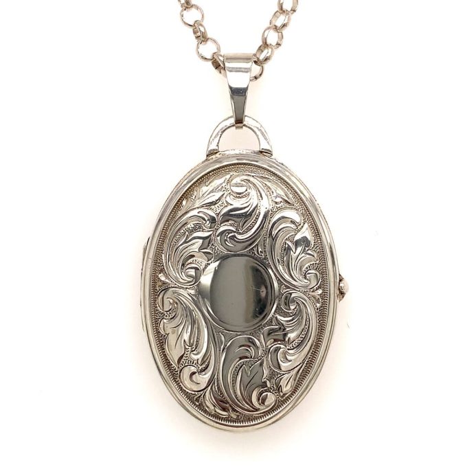 Vintage Silver Locket Necklace