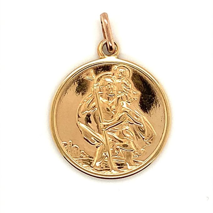 9ct Gold St. Christopher - 20 mm