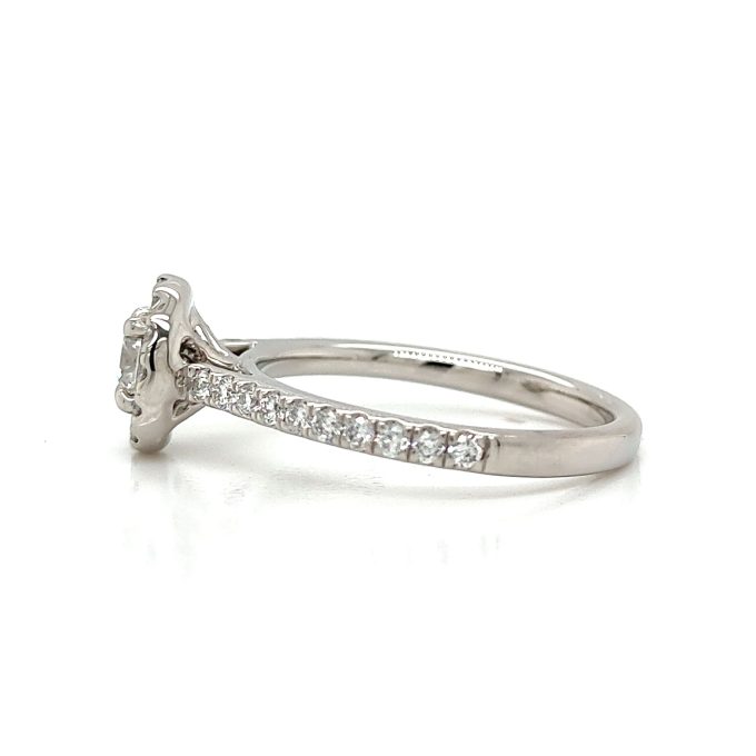 Brilliant Cut Diamond Pave Platinum Ring - Image 3