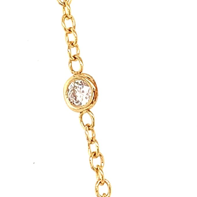 Yellow Gold Diamond Set Necklace - Image 2