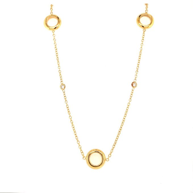 Yellow Gold Diamond Set Necklace