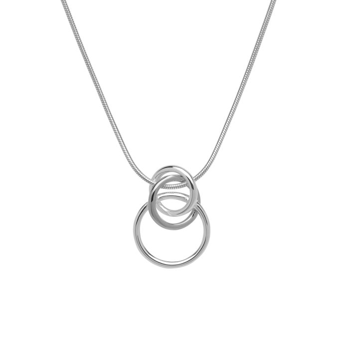Unique Linked Rings Necklace