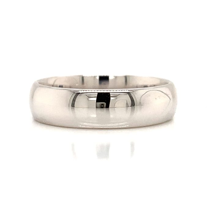 Ladies White Gold 5mm Band