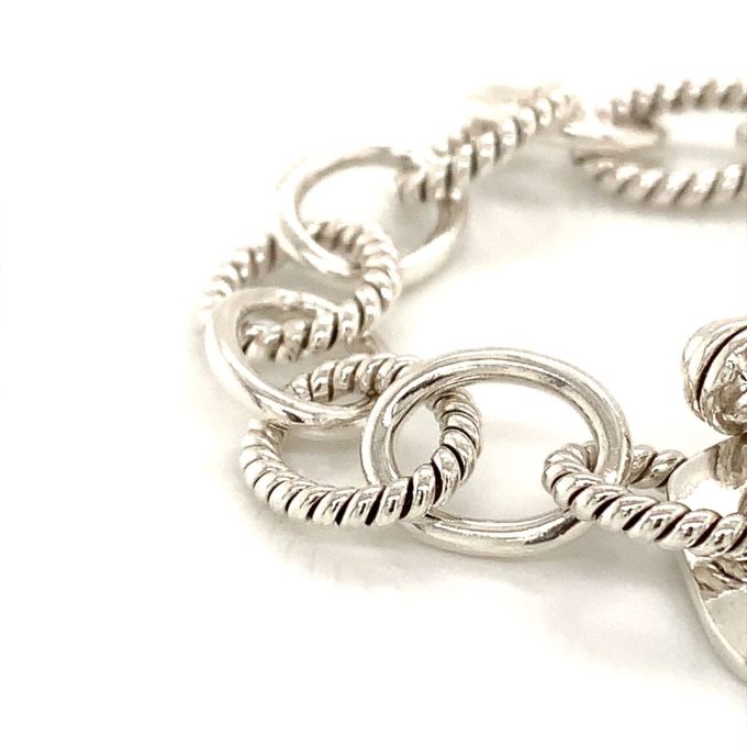 Sterling Silver Fancy Link Bracelet - Image 2