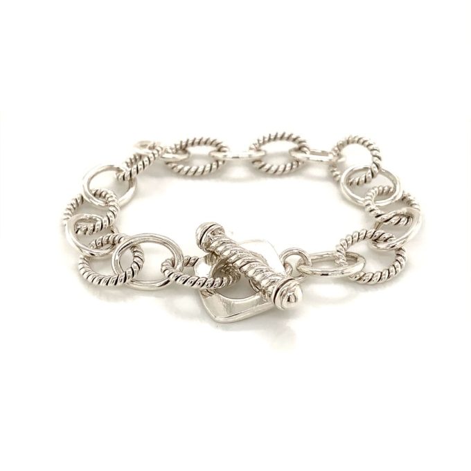 Sterling Silver Fancy Link Bracelet