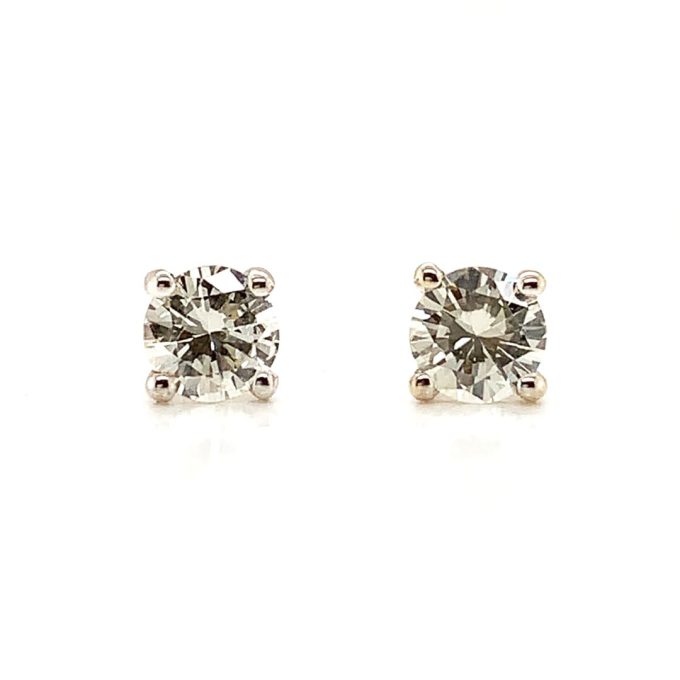 0.58ct Diamond White Gold Stud Earrings