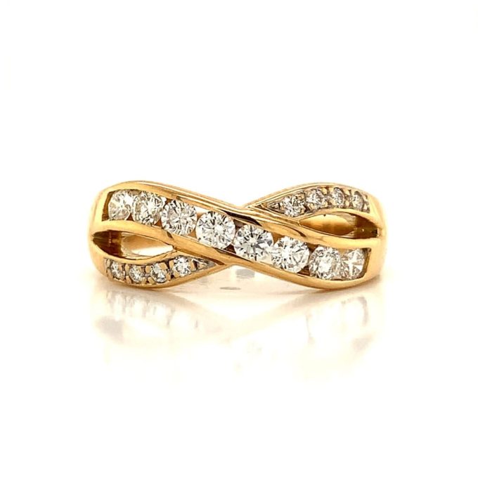 0.50ct Diamond Set Crossover Ring