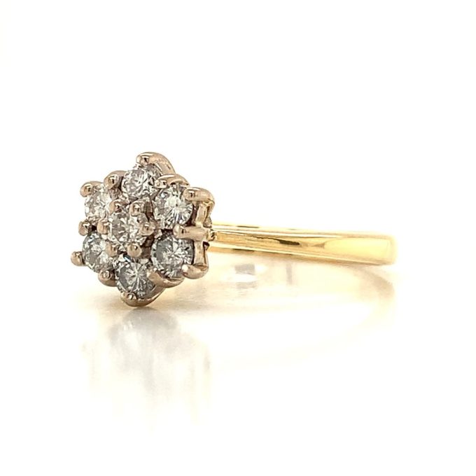 Diamond Daisy Cluster Ring - Image 2