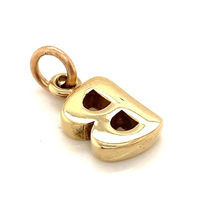 9ct Gold 'B' Charm - Image 2