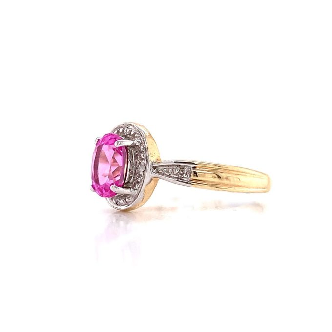 Pink Topaz Dress Ring - Image 2