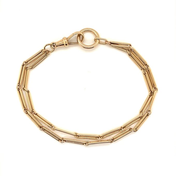 Antique Yellow Gold Double Chain Bracelet