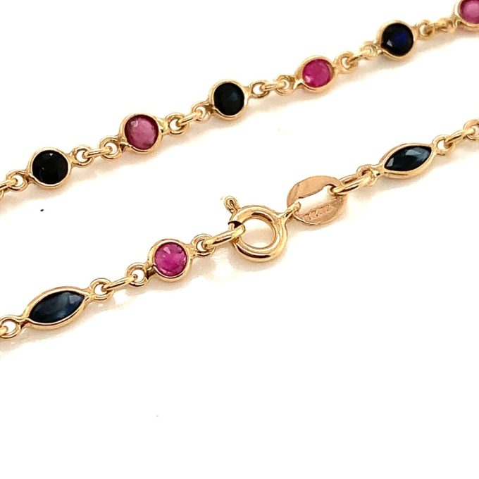 Ruby and Sapphire Set Necklace - Image 2