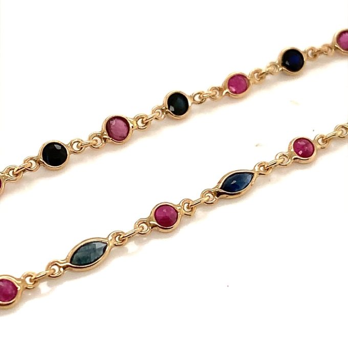 Ruby and Sapphire Set Necklace - Image 3