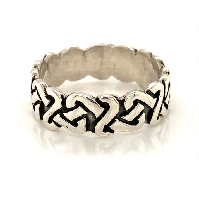 Gents Silver Celtic Knot Band