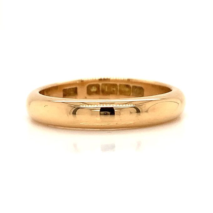 Ladies 18ct Yellow Gold 3mm D-Shape Band