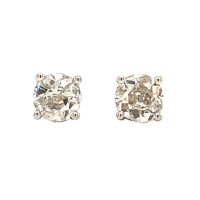 1.00ct Old Cut Diamond Stud Earrings