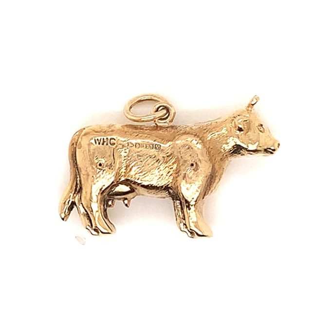 9ct Gold Cow Charm - Image 2