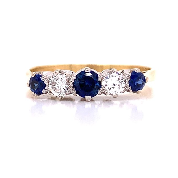Sapphire and Diamond Vintage Ring