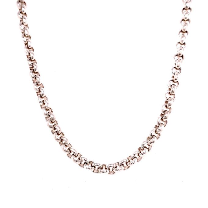 Heavy Silver Belcher Link Chain - 24 Inch