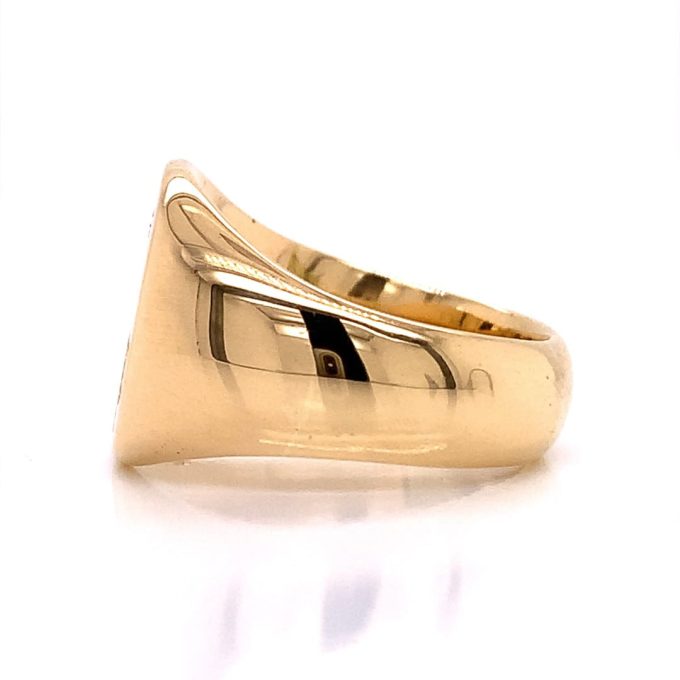18 Carat Gold M Initialed Signet Ring - Image 3