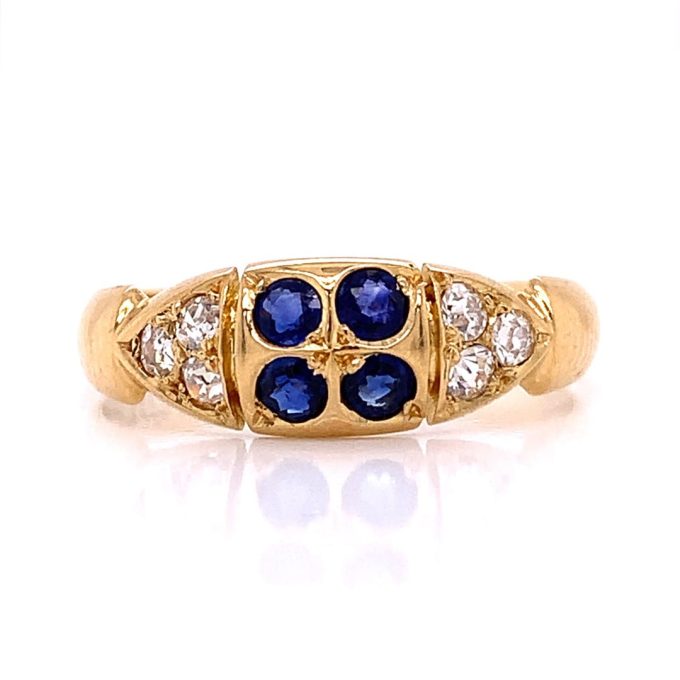 Sapphire and Diamond Antique Ring