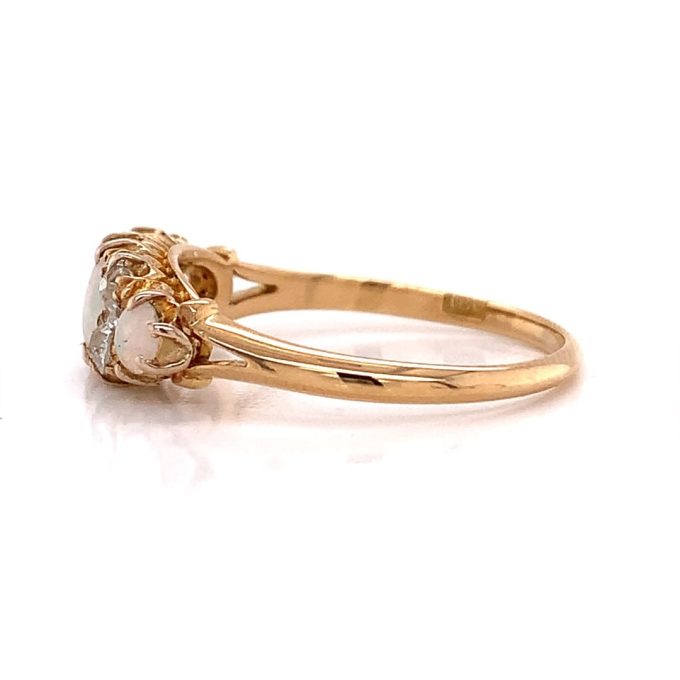 Antique Opal and Diamond Dress Ring - Image 3
