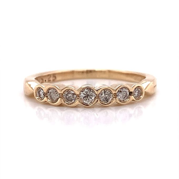 Yellow Gold Seven Diamond Eternity Ring