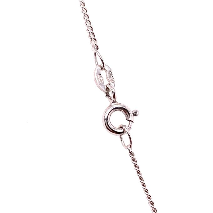 9ct White Gold Diamond Bar Necklace - Image 3