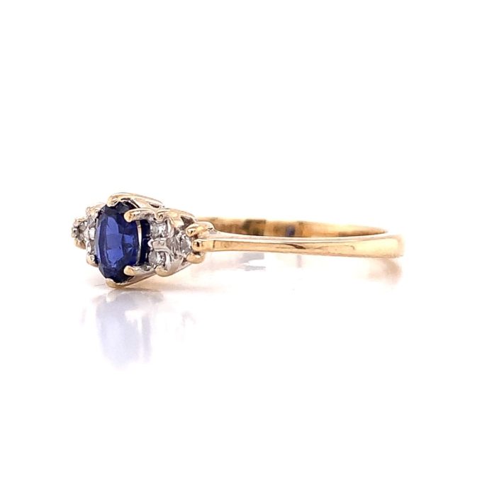 Kimberly Sapphire and Diamond Navette Cluster Ring - Image 2