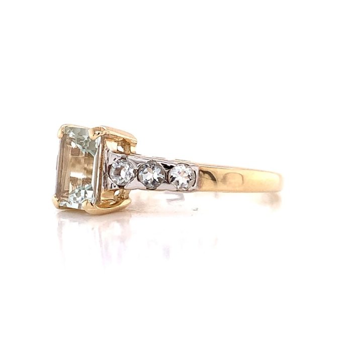 Aquamarine Solitaire Ring - Image 2