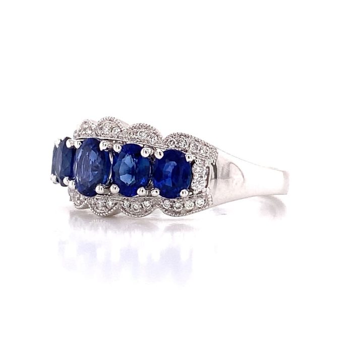 1.60ct Sapphire and Diamond Cluster Ring - Image 2