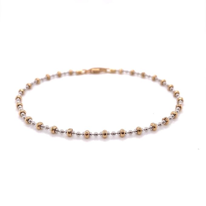 9ct Two Colour Lantern Link Bracelet