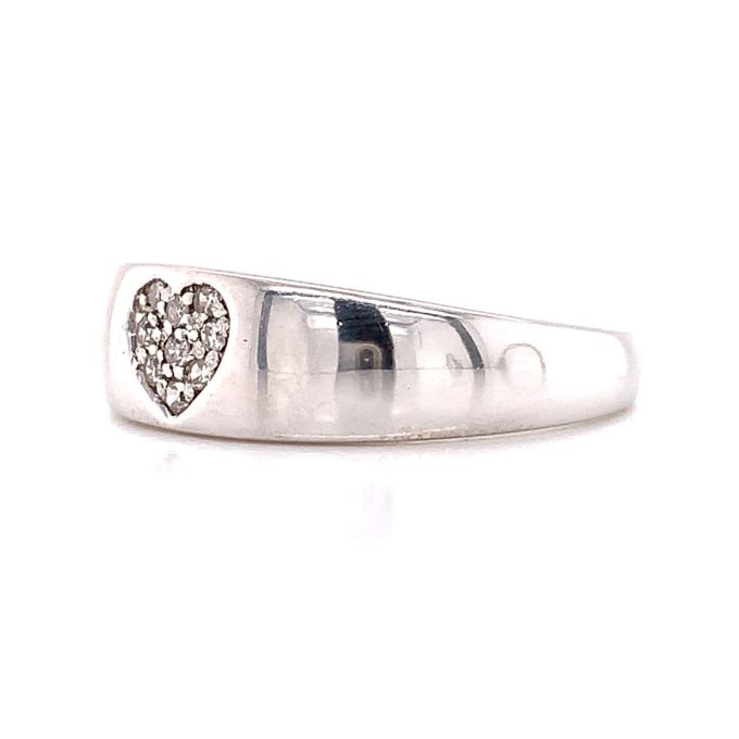 Diamond Pave Heart Ring - Image 2