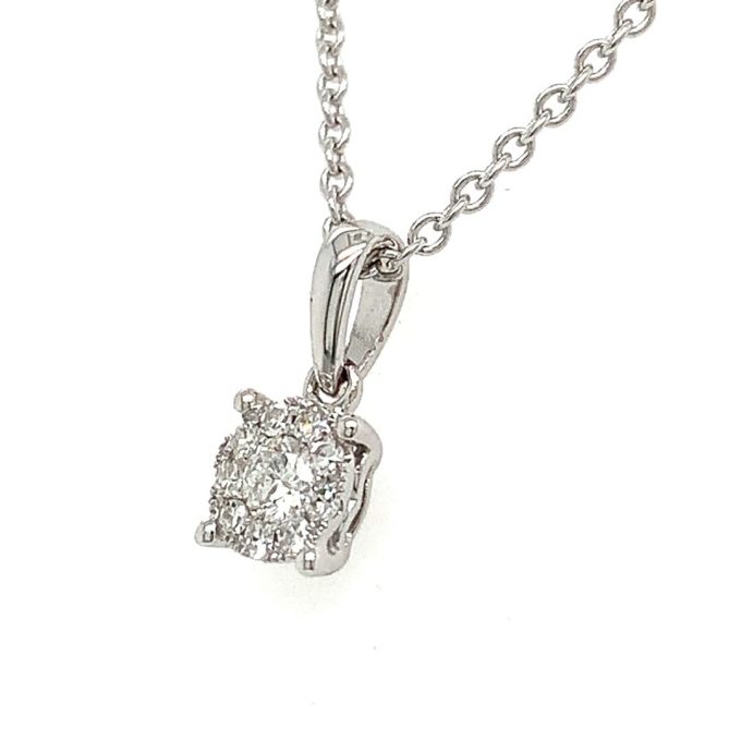 White Gold Diamond Necklace - Image 2
