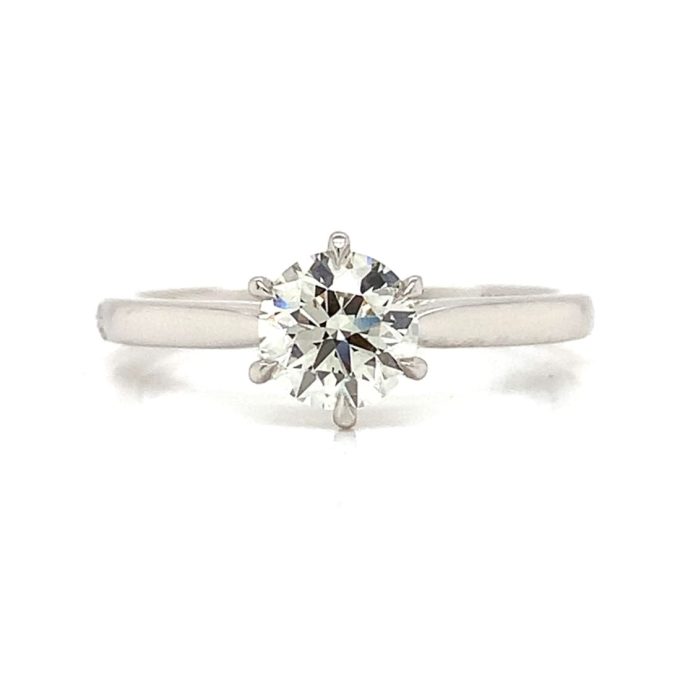 0.74ct Diamond Platinum Solitaire Ring