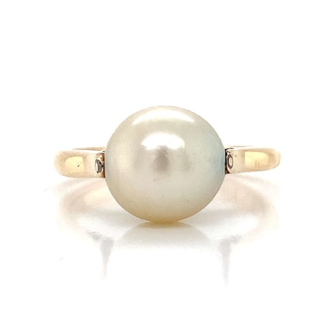 9ct Gold Spinning Pearl Dress Ring