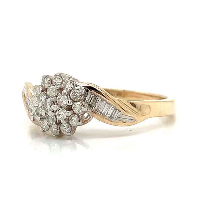 Diamond Cluster Twist Ring - Image 2