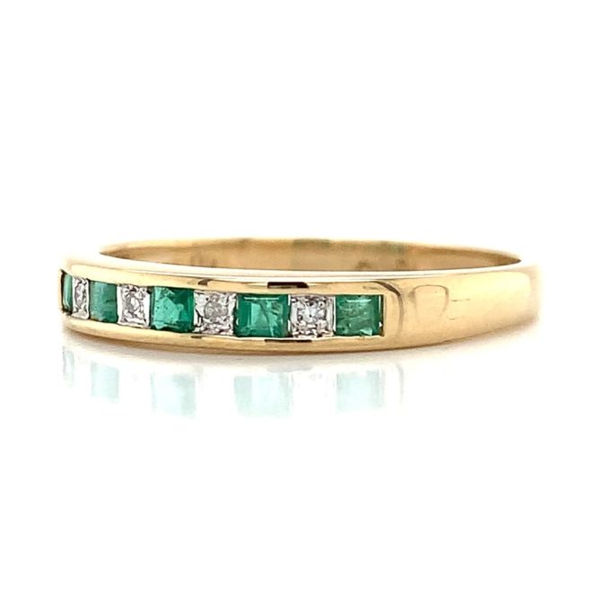Emerald and Diamond Eternity Ring - Image 2