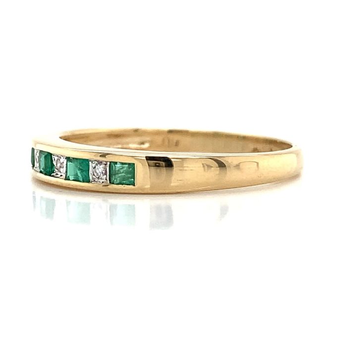 Emerald and Diamond Eternity Ring - Image 3