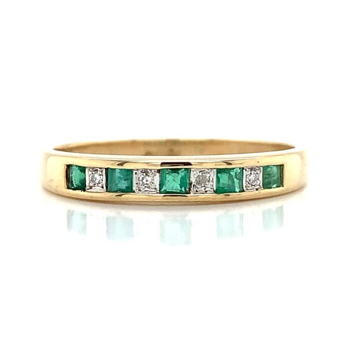 Emerald and Diamond Eternity Ring