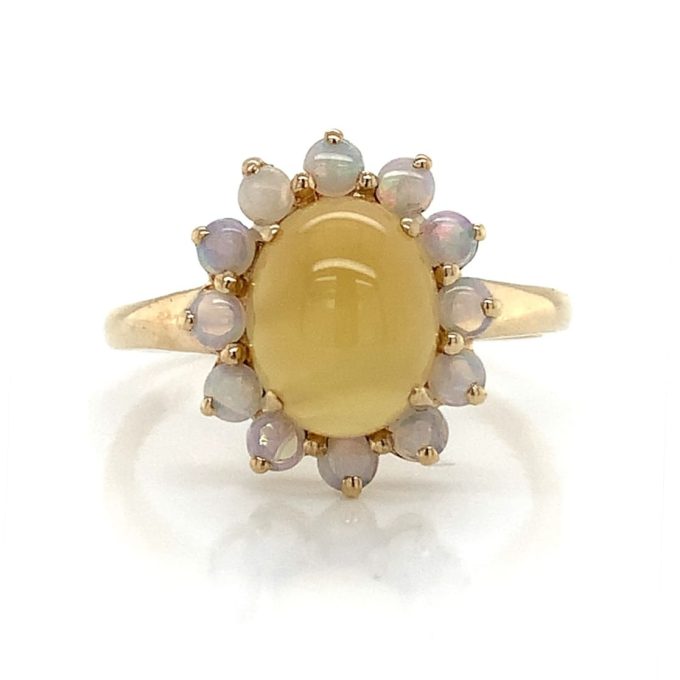 Lemon Quartz & Opal Dress Ring