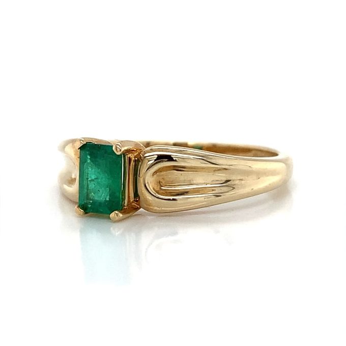 Emerald Solitaire Ring - Image 2