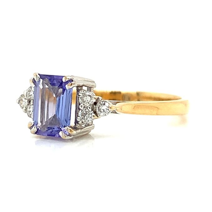 Tanzanite and Diamond Cluster Ring - Image 2