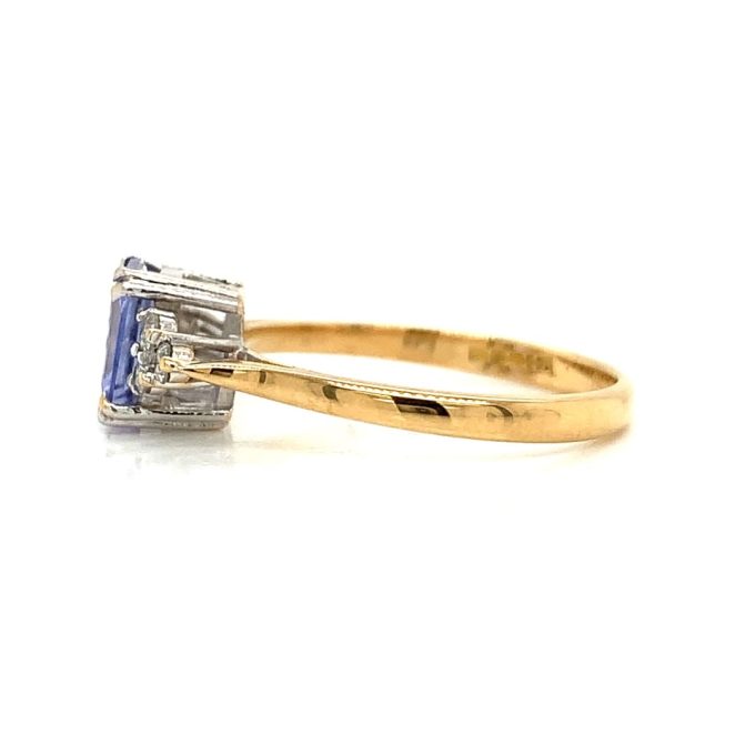 Tanzanite and Diamond Cluster Ring - Image 3