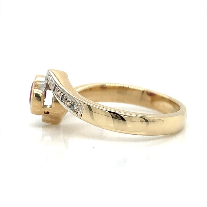 Wrap Design Ruby and Diamond Dress Ring - Image 3
